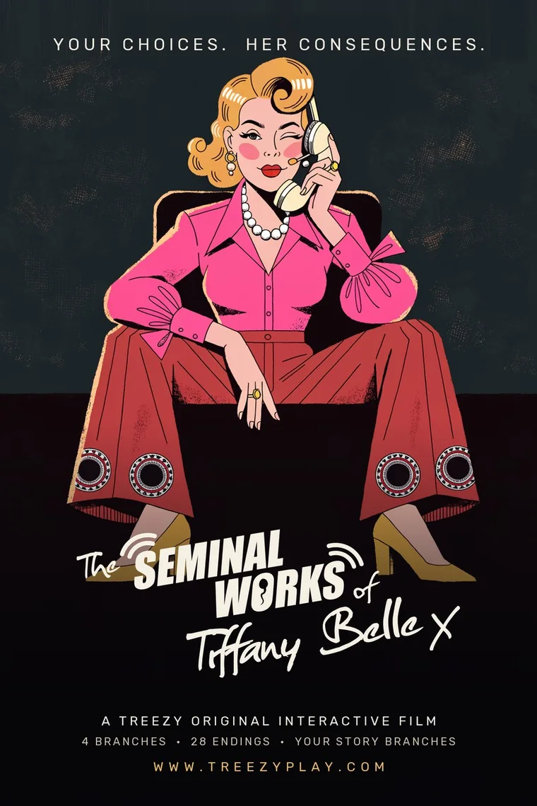 Film poster: Dr. Tiffany Belle seated at a headset switchboard, above the line Your choices. Her consequences.